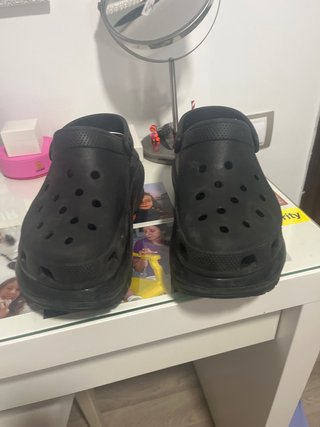 Crocs originales plataforma negros