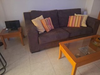 Mesa de centro elevable madera y cristal