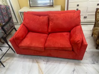 Sofá Cama Terciopelo Rojo