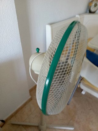 Ventilador Severin Pie Verde Blanco