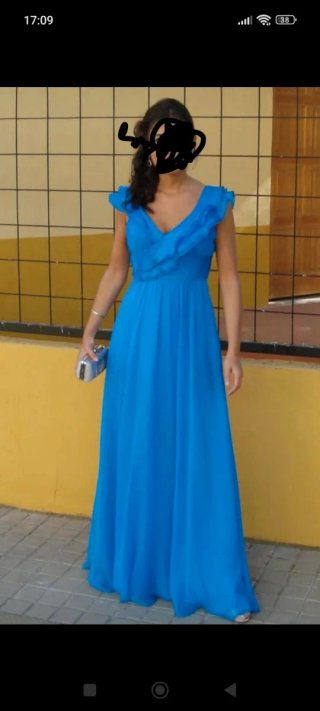 Vestido fiesta Adolfo Domínguez azul