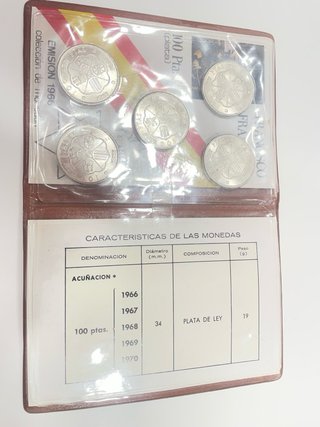Cartera Monedas Plata 100 Pts Estado Español