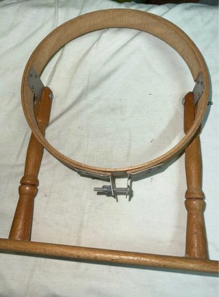 Bastidor bordar madera antiguo