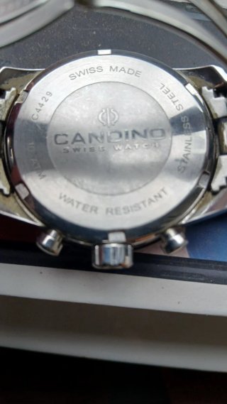 Reloj suizo Candino, Cronógrafo, cristal zafiro.