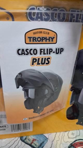 Casco Moto Trophy Flip-Up Talla M Negro Mate