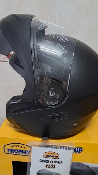 Casco Moto Trophy Flip-Up Talla M Negro Mate