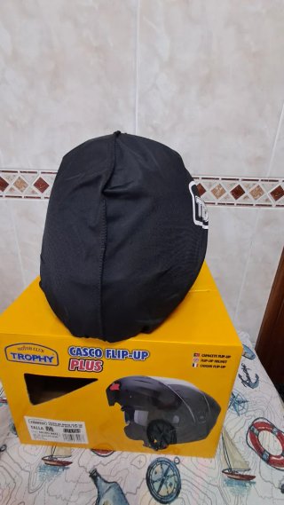 Casco Moto Trophy Flip-Up Talla M Negro Mate