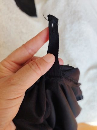 Vestido negro lentejuelas bronce talla 48