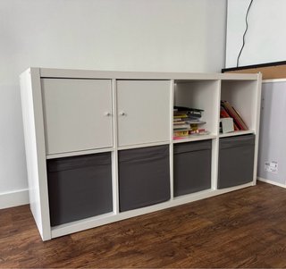 Mueble Almacenaje Ikea Blanco y Gris