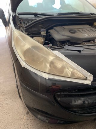 Pulido de faros con polímero liquido