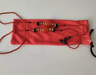 Cadena y funda para gafas. Estilo étnico-Boho