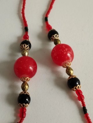 Cadena y funda para gafas. Estilo étnico-Boho