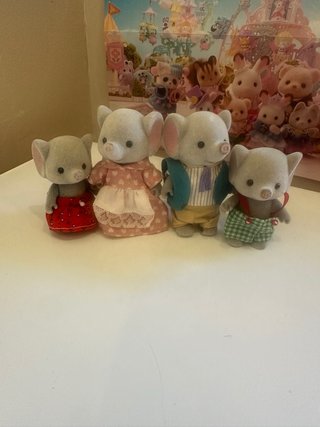 Familia Elefantes Sylvanian Vintage