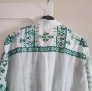 Vestido Túnica Zara Bordado Talla Única