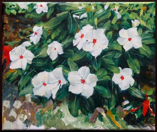 Cuadro al óleo Vincas 30x25 cm