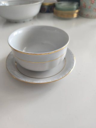 Vajilla Porcelana Apolum Dorada