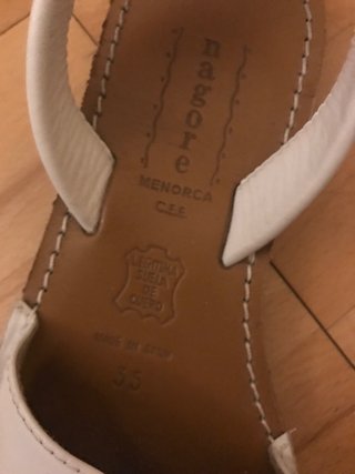 Abarcas, Sandalias Menorquinas Nagore Blancas