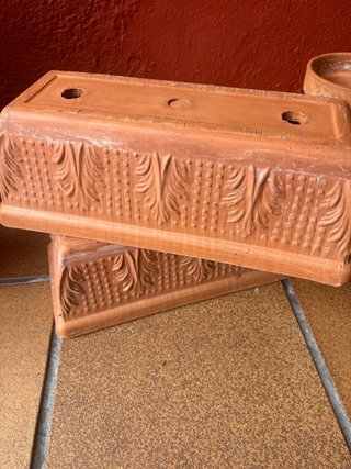 7 Jardineras Barro 40x12 cm