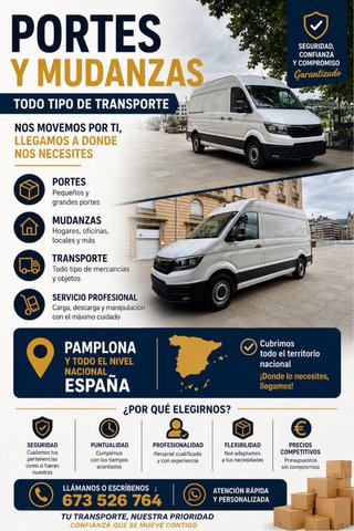 PORTES, MUDANZAS Y TRANSPORTE EN PAMPLONA