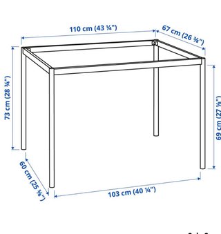 Mesa comedor Ikea negra