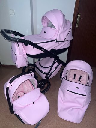 Carro 3 piezas rosa