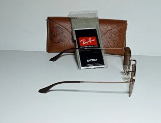 Ray-Ban Round Metal Polarizadas Marrón/Dorado