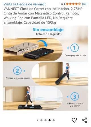 Cinta de Correr VANNECT 2.75HP LED