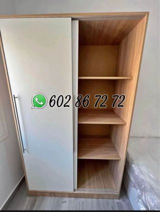 Armario 120 cm ancho con puertas correderas