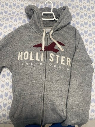 Sudadera Hollister Gris con Logo