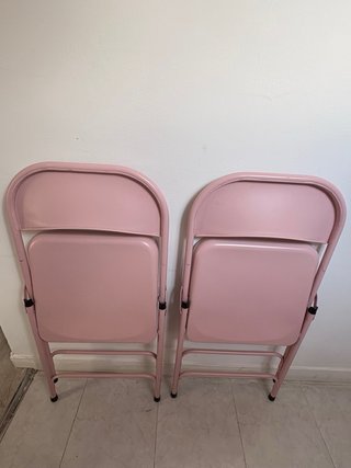 Silla plegable rosa Sklum