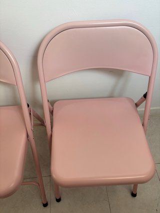 Silla plegable rosa Sklum
