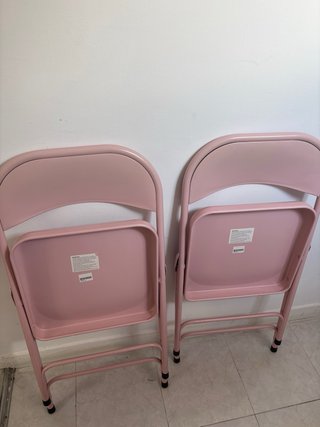 Silla plegable rosa Sklum