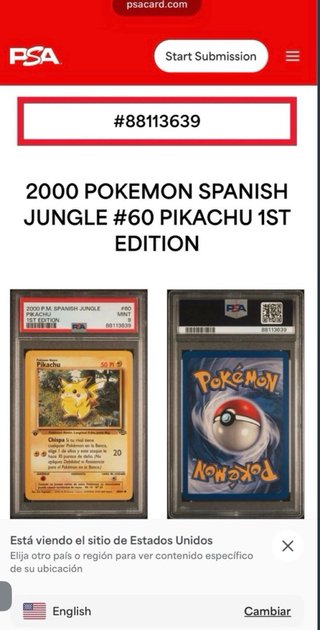 POKEMON TCG PIKACHU 1a ED ESP PSA 9 NO NEGOCIABLE!