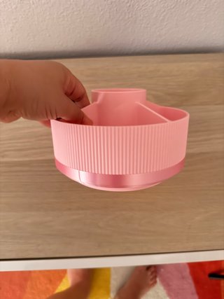Organizador Maquillaje Giratorio Escritorio Rosa