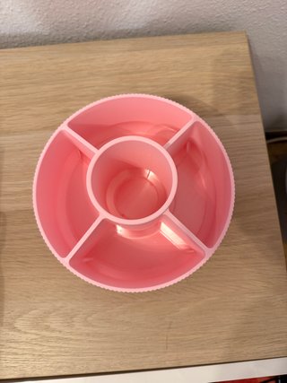 Organizador Maquillaje Giratorio Escritorio Rosa