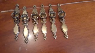 Lote de 6 tiradores dorados para muebles ver fotos