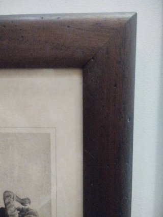 Cuadro Litografía Antiguo Marco Madera