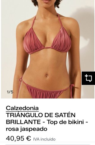 Bikini Calzedonia Rosa Fruncido