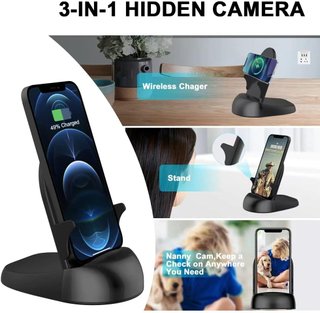 cámara mini WiFi carga inalámbrica HD