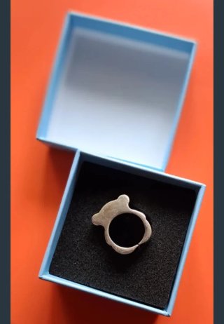 Anillo Tous Osito Plata Ajustable