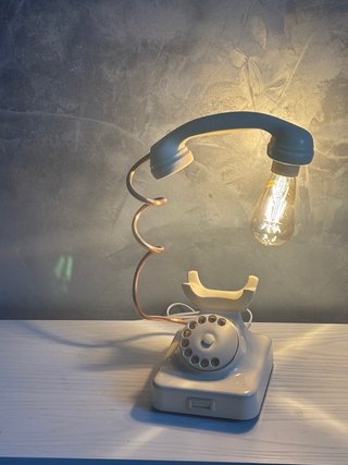 Lampada Telefono Vintage Beige