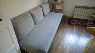 Sofá-cama gris