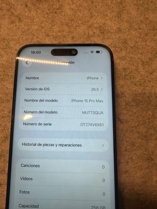 iPhone 15 Pro Max 256 GB 100% salud bateria!