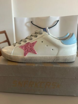 Zapatillas Golden Goose Rosa y Blanco