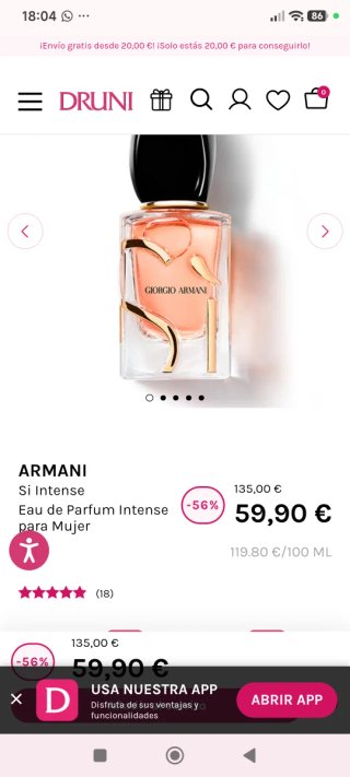 Perfume Armani Si Intense Mujer