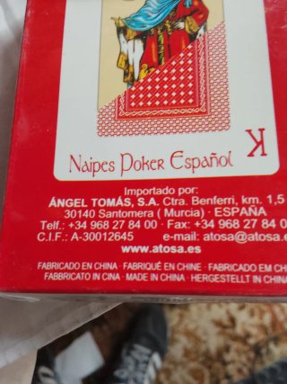 Baraja de cartas Naipes Poker Español