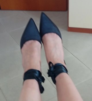 Scarpe Décolleté Nere con Fiocco