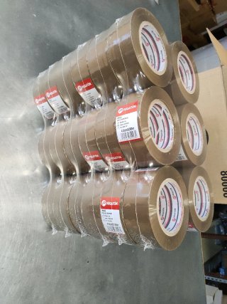 CAJA CINTA PRECINTO MARRON 48X200mts 36UNDS
