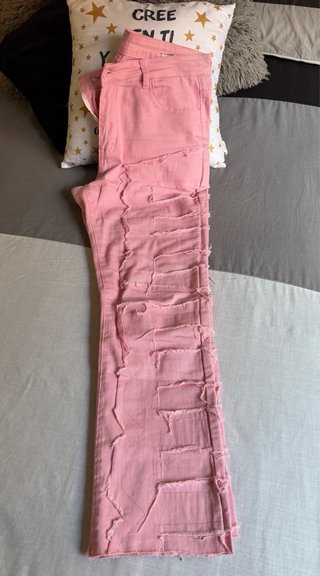 Vaqueros rosa pastel