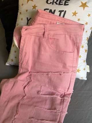 Vaqueros rosa pastel